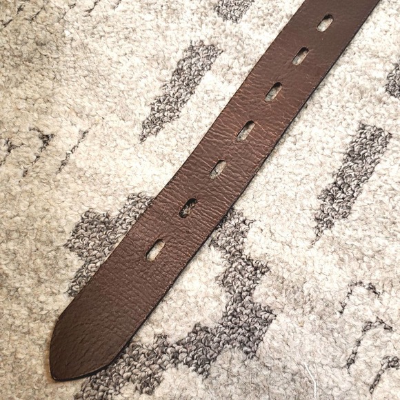 Levi's Brown Full Grain Leather Belt Size 32/80 - Picture 8 of 9
